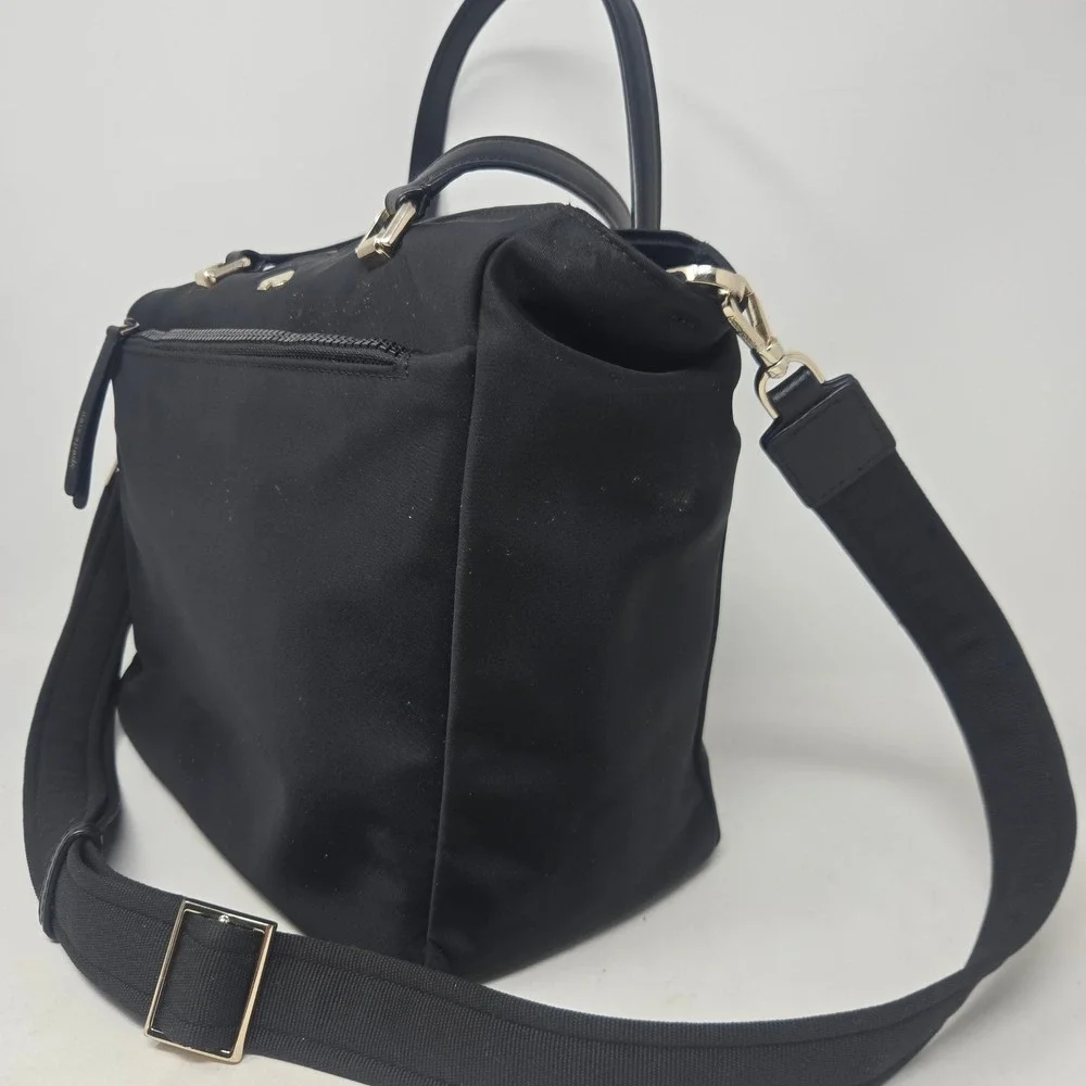 Kate Spade Chelsea Jae Medium‎ Satchel Black Nylon Crossbody Bag WKR00562